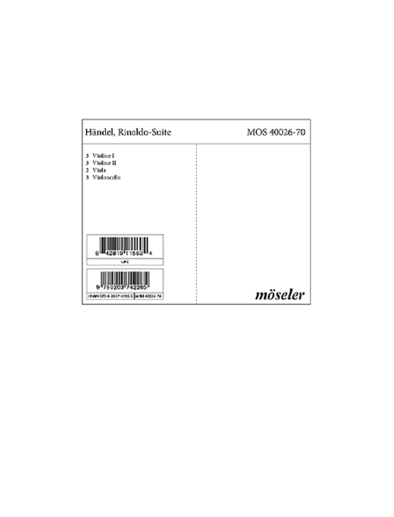 Rinaldo-Suite HWV 7